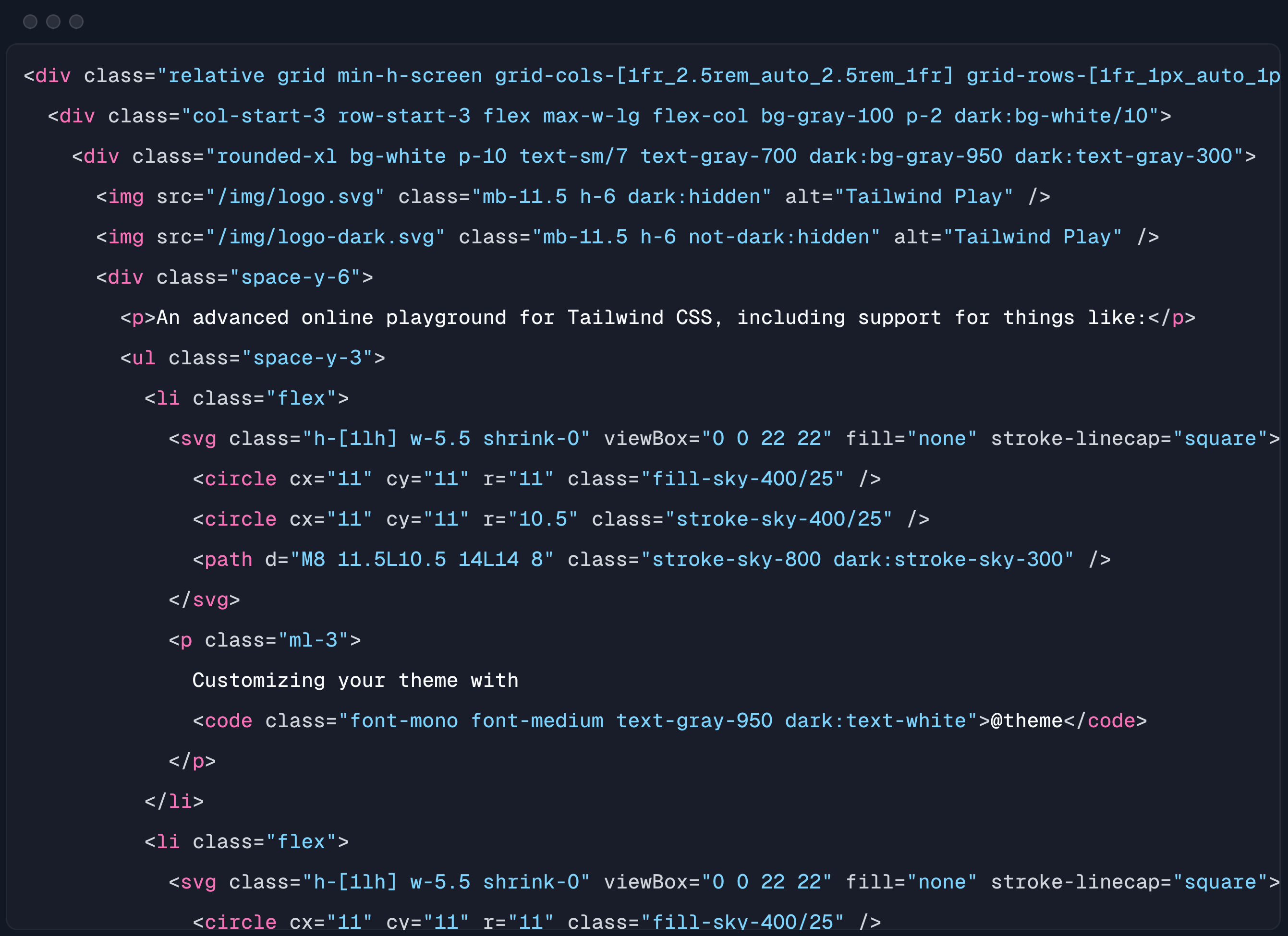 Tailwind CSS VS Code Theme